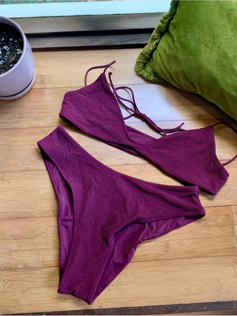 Stone Fox Swim Plum Ripple Bikini